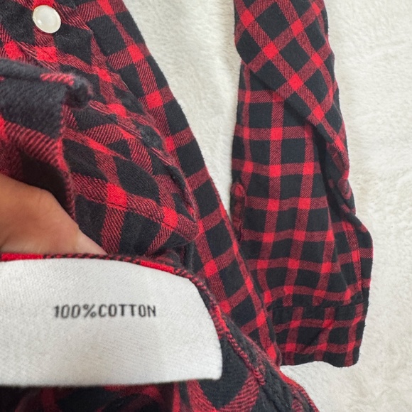 Harvest Gear Buffalo Plaid Shirt Mens Size XLT Red Black Flannel Long Sleeve - Picture 5 of 9